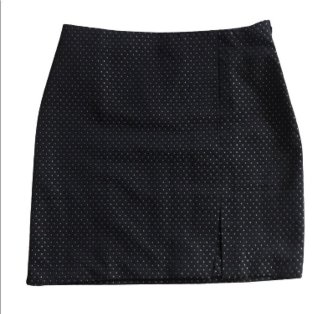 Ann Taylor black mini skirt w/gold accents NWT size 6P
